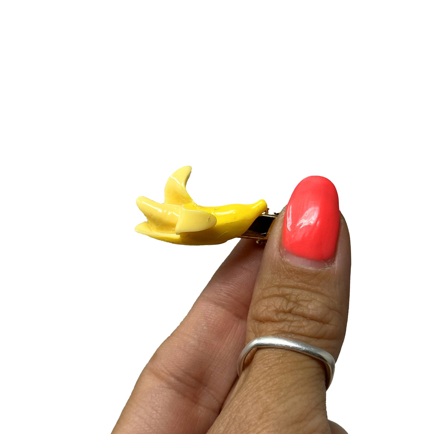 Banana Hair Clips Set of 2 – Charming Half-Peeled Banana Hair Accessories | Fun and Unique Hair Clips for Creative Styles