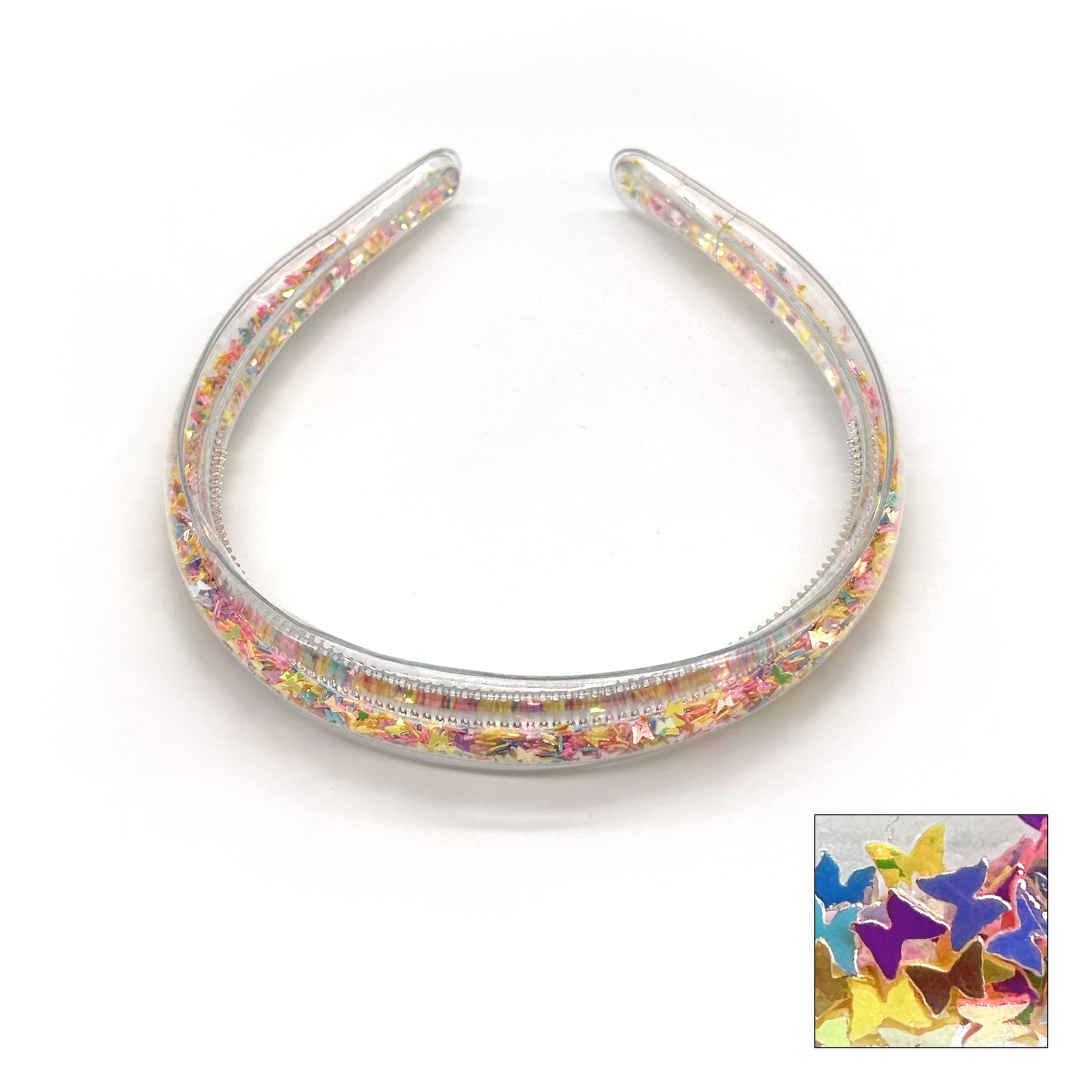 Taylor Headband with Colorful Confetti | Fun Plastic Party Headband for Festivals & Events