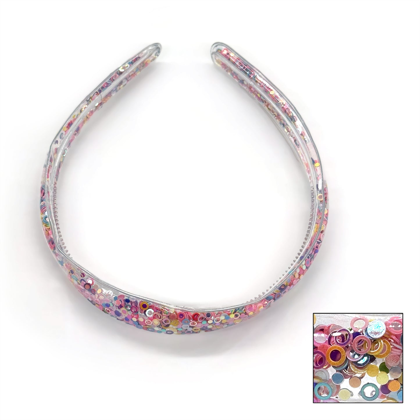Taylor Headband with Colorful Confetti | Fun Plastic Party Headband for Festivals & Events