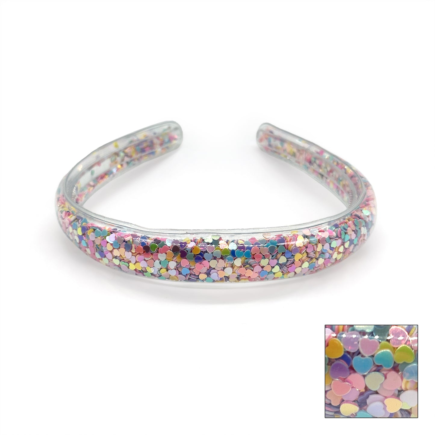 Taylor Headband with Colorful Confetti | Fun Plastic Party Headband for Festivals & Events