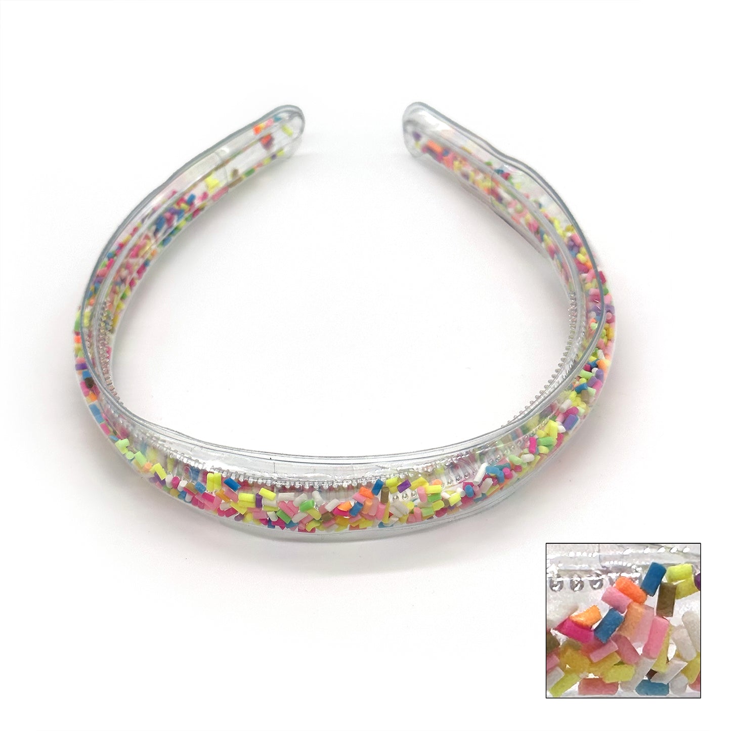 Taylor Headband with Colorful Confetti | Fun Plastic Party Headband for Festivals & Events