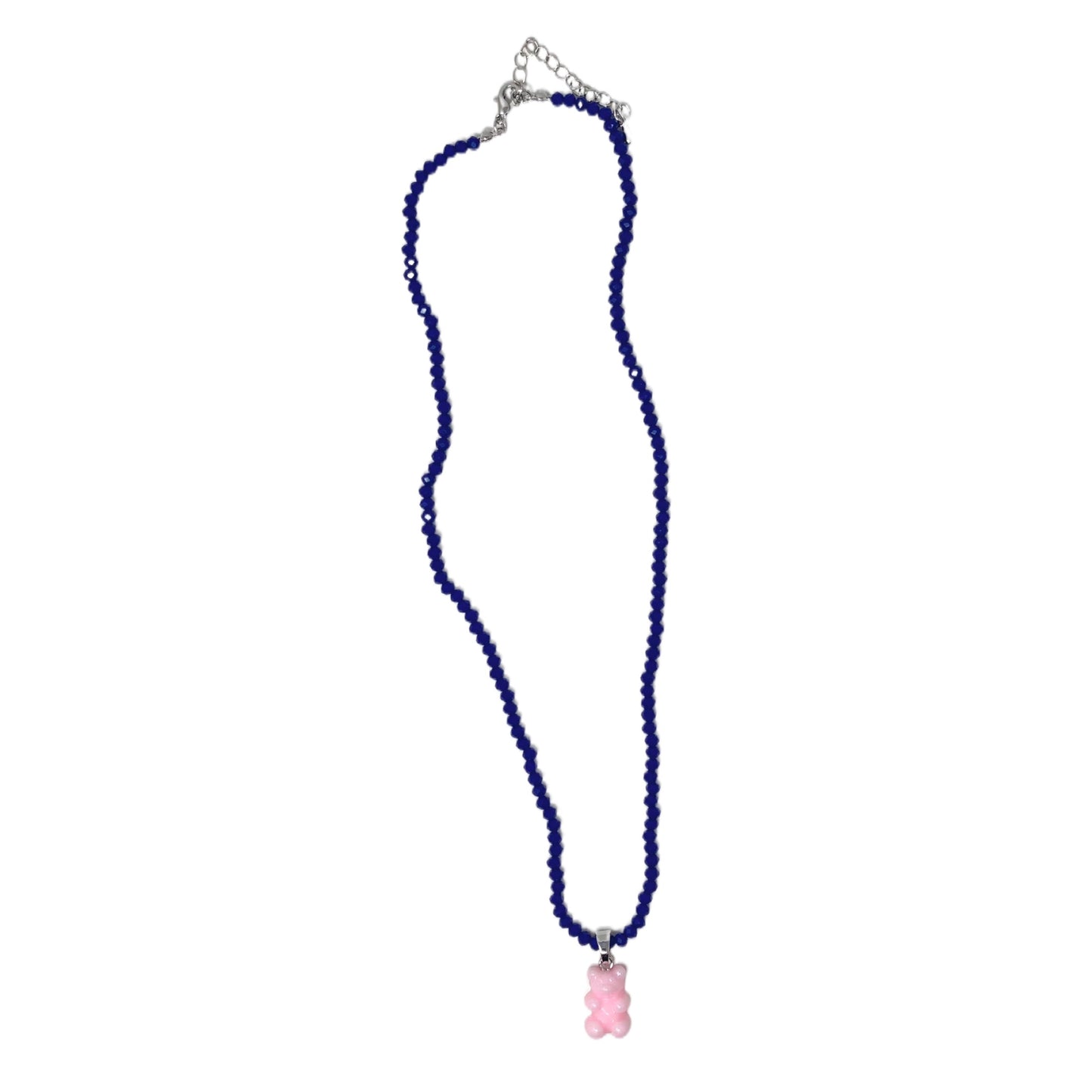 Colorful Candy Bear Necklace for Kids & Teens | Adjustable Gummy Bear Charm Necklace | Sparkling Faceted Beads | Fun & Trendy Gift for Girls