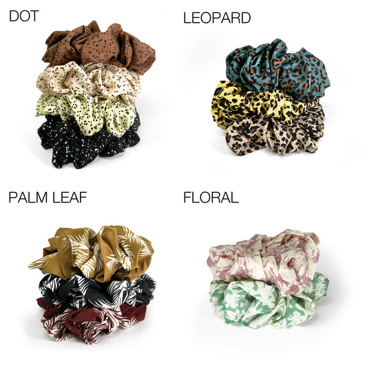 Phoebe Extra Large Scrunchies - Stylish & Versatile Hair Accessories in Various Patterns and Colors