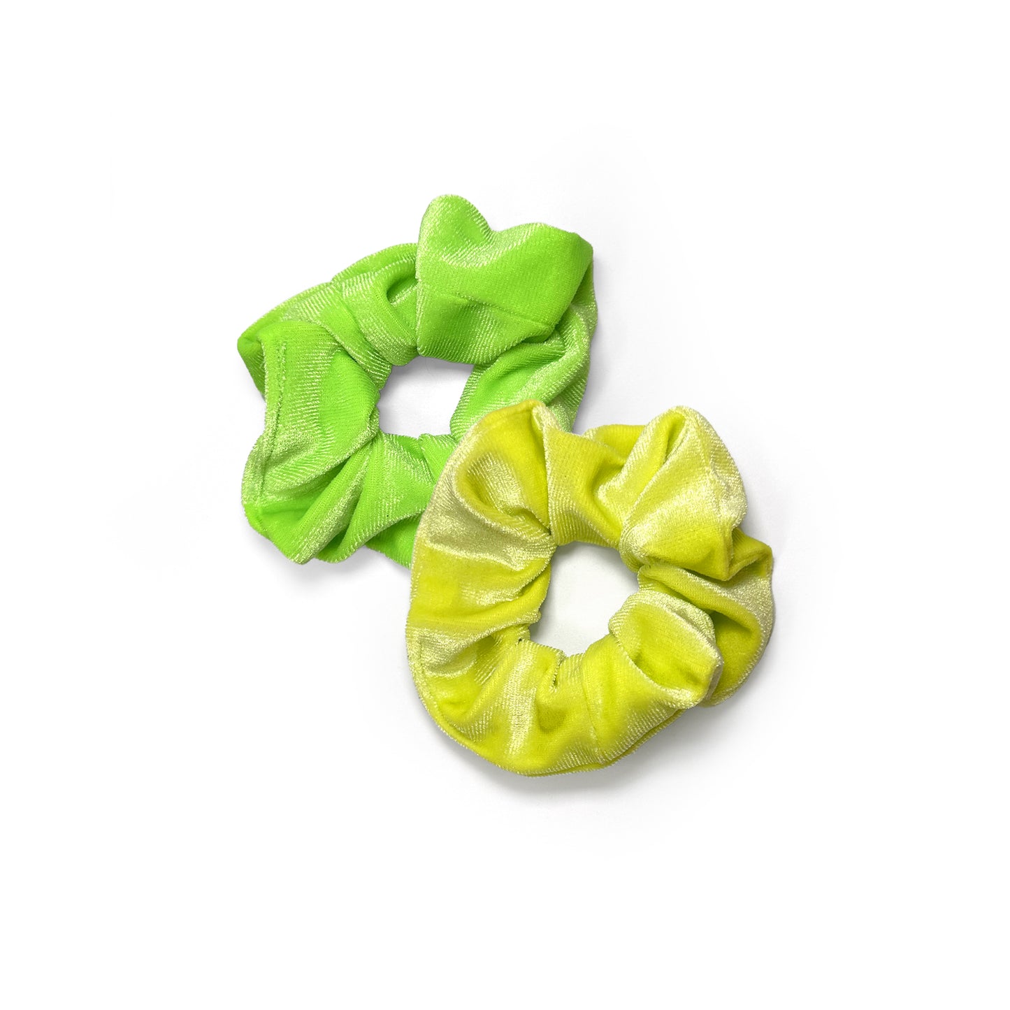 Samantha Scrunchies Set | Neon Velour Scrunchies for Women & Girls | 2-Piece Hair Accessory Set