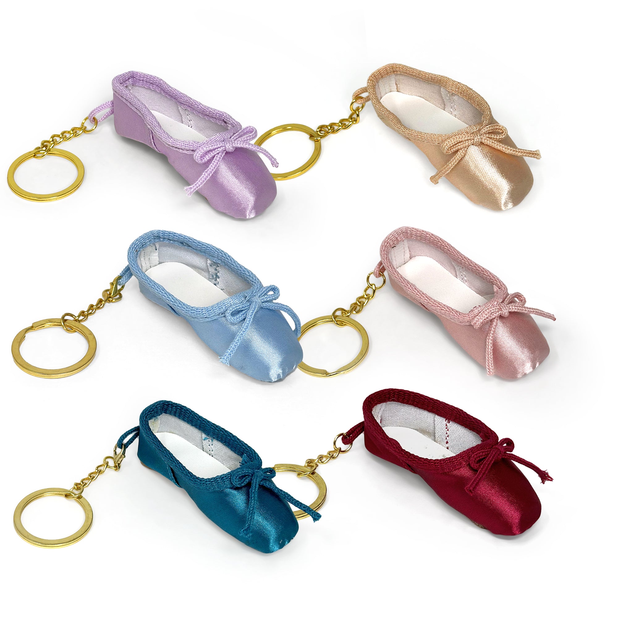 Ruby Slipper Keychain Ballet Slipper ๐ฉฐ Keychain โ Cute Satin Ballet Shoe Keychain for Dance ...