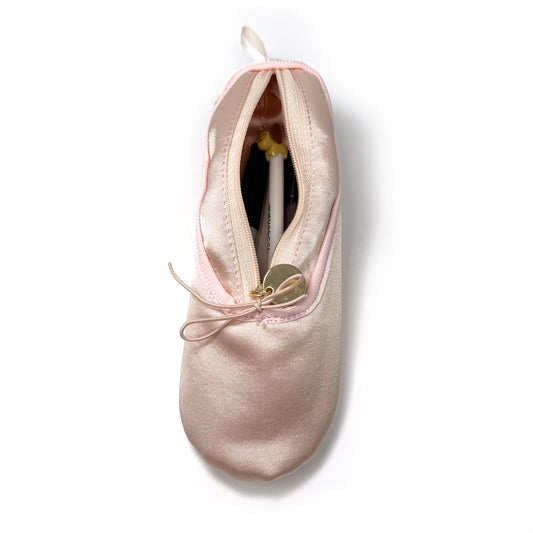 Ballet Slipper Pencil Case – Adorable Pink Ballet Shoe Shaped Pencil Holder for Kids and Adults